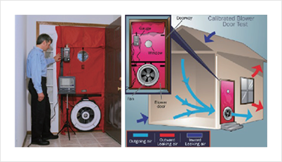 기밀성능 측정 및 침기(누기) 부위 확인 방법 이미지
